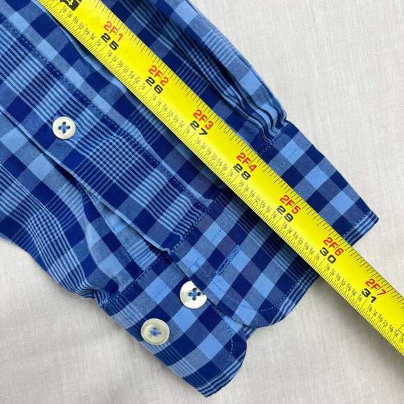 Brooks Brothers Men's XL Regent Fit Blue Plaid Button Down Long Sleeve Shirt - Picture 10 of 10